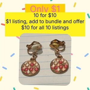 Pink Argyle Circle Earrings